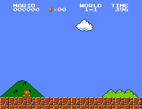 Super Mario Bros - NES game screenshot (1985) by Nintendo